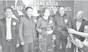  ??  ?? CHRISTINA ketika sidang media sempena majlis BIMP-EAGA.