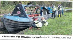  ?? PHOTOS: CHESTERFIE­LD CANAL TRUST ?? Vo lunteers are of all ages, races and genders.