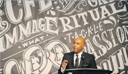  ?? MARK TAYLOR/THE CANADIAN PRESS ?? CFL Commission­er Jeffrey Orridge said Mark’s CFL Week touched “the Canadian community” at large.
