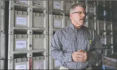  ??  ?? Stockton/San Joaquin Emergency Food Bank Interim Executive Director Ray Call speaks about the organizati­on on Thursday.