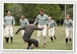  ??  ?? Kevin Guthrie moves in to tackle Edward Holcroft in The English Game