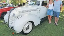  ??  ?? This lovely 1937 Hudson Terraplane belongs to Charlotte Darrach, whose father finished its three-year restoratio­n back in 1990.