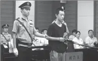  ?? PROVIDED TO CHINA DAILY ?? Du Tianyu, whose theft and sale of informatio­n led to the death of an 18-year-old university candidate, stands trial on Thursday.