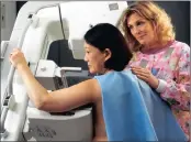  ?? PICTURE: NATIONAL CANCER INSTITUTE/ REUTERS ?? DRAWBACK: A technician positions a woman to receive a mammogram.