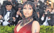  ?? FOTO: EVAN AGOSTINI ?? Nicki Minaj hat ihr neues Album „Queen“zum Streamen freigegebe­n. In CD-Form soll es ab Freitag, 17. August, erhältlich sein.