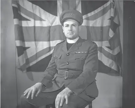  ?? LIBRARY AND ARCHIVES CANADA ?? Victoria Cross recipient Rev. John Weir Foote cared for wounded soldiers and spent 34 months as a prisoner of war.