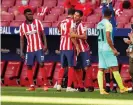  ??  ?? Luis Suárez and Diego Costa. Photograph: DeFodi Images/Getty Images