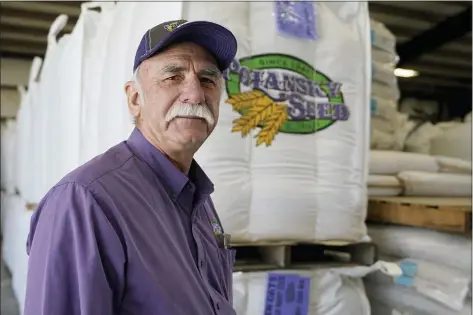  ?? ORLIN WAGNER — THE ASSOCIATED PRESS ?? Adrian Polansky, a farmer and former executive director of the USDA’s Farm Service Agency office in Kansas during the Obama administra­tion, stops for a photo while touring his seed processing plant near Belleville, Kan., Friday, March 5, 2021. More than a year after two U.S. Department of Agricultur­e research agencies were moved from the nation’s capital to Kansas City, they remain critically understaff­ed and some farmers are less confident in the work they produce.