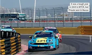  ??  ?? It was a tough year in 2019 in WTCR, but Priaulx won in Macau