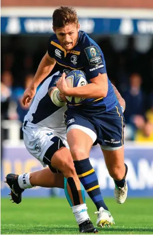  ??  ?? Ross Byrne - seen here in action in the Champions Cup game against Montpellie­r - is one of a number of young players who have stepped up to the mark for Leinster this season