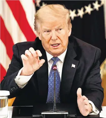  ?? PHOTO: GETTY ?? ‘Reckless’ claims: US President Donald Trump has been taking anti-viral drug hydroxychl­oroquine as a preventati­ve measure, despite it not being approved and having side-effects.