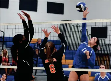  ??  ?? Ricki Lynn Bickley had 16 kills and 22 digs as the Ringgold Lady Tigers spiked Hart County in the opening round of the Class AAA volleyball tournament. (Photo by Courtney Couey/Ringgold Tiger Shots)