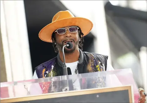  ?? JC OLIVERA — GETTY IMAGES ?? Katt Williams speaks during the Hollywood Walk of Fame star ceremony honoring Melba Moore on Aug. 10, 2023, in Los Angeles.