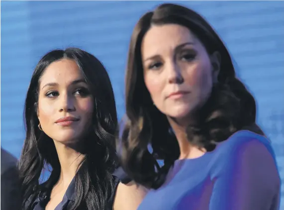  ?? Photos The Art Archive; Frank Rust; ANL; Design Pics; Rex; Shuttersto­ck ?? Meghan Markle, left, and Catherine, Duchess of Cambridge, at their first Royal Foundation Forum in February, where princes William and Harry were asked whether the family have disagreeme­nts. They do, the princes said