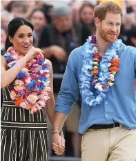  ??  ?? Warm welcome: Harry and Meghan in Sydney