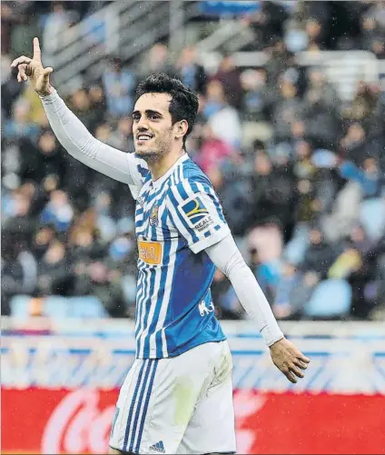  ?? FOTO: UNCITI ?? Juanmi Jiménez celebra el gol que le marcó al Levante, el último hasta la fecha