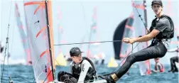  ?? PICTURE: MATIAS CAPIZZANO ?? WIN: South Africans, Benji Daniel and Alex Burger, sailed their way to victory in the World 29er Championsh­ips in California.