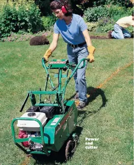  ??  ?? Power sod cutter