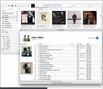  ??  ?? Here’s a playlist in its own window open in front of the main iTunes window