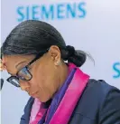  ?? Reuters ?? Tackling fall:
Siemens chief human resources officer Janina Kugel. /