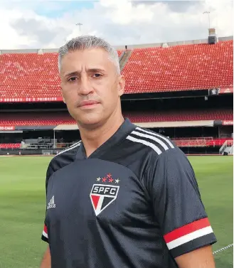  ?? RUBENS CHIRI/SÃO PAULO FC.NET ?? Crespo. Argentino faz bom começo de trabalho no São Paulo e aposta na final do Paulistão