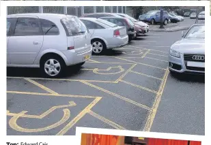  ??  ?? Above: Disabled parking is a huge issue in Rutherglen and Cambuslang