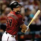  ?? ASSOCIATED PRESS ?? ARIZONA DIAMONDBAC­KS FIRST BASEMAN Paul Goldschmid­t (44) in the first inning of Sunday’s game against the San Diego Padres in Phoenix.