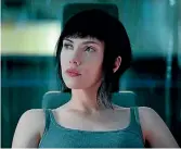  ??  ?? Ghost in the Shell allows Scarlett Johansson to once again prove she is the current queen of scifi.