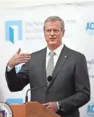  ?? POOL PHOTO/MEDIANEWS GROUP/BOSTON HERALD ?? Gov. Charlie Baker has not said whether he would sign the bill.