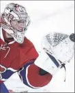  ?? Paul Chiasson/Associated Press ?? Canadiens goalie Carey Price made 31 saves against the visiting Philadelph­ia Flyers Monday en route to his thrid consecutiv­e win.