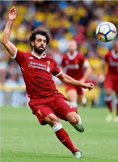  ??  ?? Best buy:
Egyptian forward Mohamed Salah’s three goals for Liverpool have endeared him to Anfield’s faithful. — Reuters