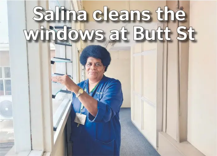  ?? Picture: ZIFIRAH VUNILEBA. ?? Salina Natevulu at The Fiji Times office in Suva.