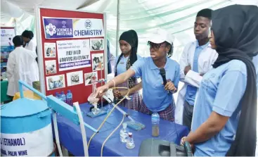  ??  ?? Students of NTIC during their 5th annual science and arts fair in Abuja recently.