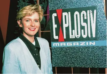  ?? Foto: Hans Peter Dahlhause, RTL ?? Barbara Eligmann war ab dem 11. Mai 1992 das Gesicht von „Explosiv“und prägte das Format in den 90ern. Ihre letzte Sendung moderierte sie am 15. Dezember 2000.
