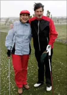  ??  ?? St. Helen’s Bay Golf Club Captains Verona McConalogu­e and Tommy Duggan at their drive-in.