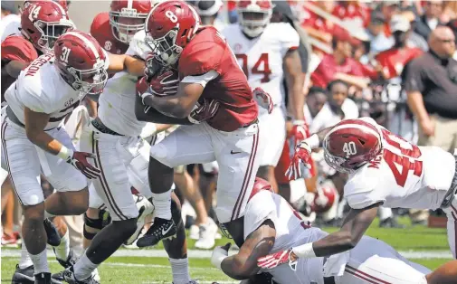  ?? MARVIN GENTRY, USA TODAY SPORTS ?? Alabama and running back Josh Jacobs again are favorites to win the Southeaste­rn Conference.