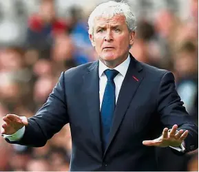  ?? — Reuters ?? You’ll fear me: Manchester United have not won at the bet365 Stadium since old boy Mark Hughes became Stoke’s manager in 2013.