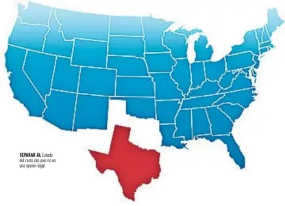  ??  ?? SEPARAR AL Estado del resto del país no es una opción legal