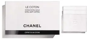  ?? COURTESY OF CHANEL ?? Le Coton by Chanel are 100 squares of cotton embossed with the brand’s double C monogram.