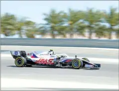  ?? AFP ?? Haas F1’s German driver Mick Schumacher drives during the third day of the Formula One pre-season testing on March 14, 2021.