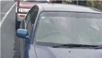  ??  ?? Damage done . . . A man reportedly smashed a windscreen of a car before seriously assaulting the driver in a road rage attack in Taieri Rd yesterday.