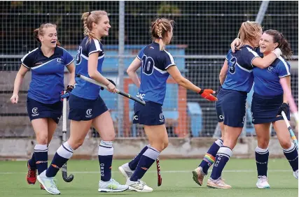  ?? Pictures: Peter Smith/Smifsports ?? Clifton’s Abi Porter celebrates her goal against Loughborou­gh Students