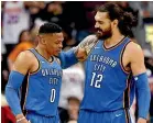  ?? AP ?? Russell Westbrook and Steven Adams could both be leaving the Thunder.