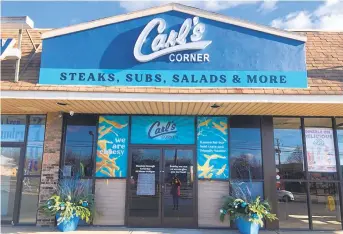  ?? CINDY WEINTRAUB/COURTESY ?? Carl’s Corner, a popular cheesestea­k and sub spot for nearly three decades at 2 W. Elizabeth Ave. in Bethlehem, held a soft opening Wednesday of its second outpost at 848 Nazareth Pike in Lower Nazareth Township.