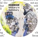  ??  ?? HORROR Military in Salisbury