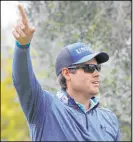  ?? Review-journal ?? Chitose Suzuki
Adam Schenk reacts to his tee shot on the ninth hole at TPC Summerlin on Thursday.