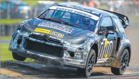  ?? Picture:matt Bristow FM4903436 Buy these pictures from kentonline.co.uk ?? Nathan Heathcote took second place at Lydden in the British Rallycross Championsh­ip