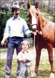  ?? COURTESYOF­WHEELER FAMILY ?? ReganWheel­er, with sonMatthew, enjoyed riding horses on the family’s property.