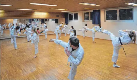  ?? FOTO: PRIVAT ?? Mit Spaß und Enthusiasm­us sind die Taekwondo-Athleten beim MTV Aalen dabei.
