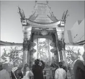  ?? Jay L. Clendenin Los Angeles Times ?? THE TCL Chinese Theatre plans to use “projection mapping technology” to display a montage of movie scenes across the front of the towering structure.